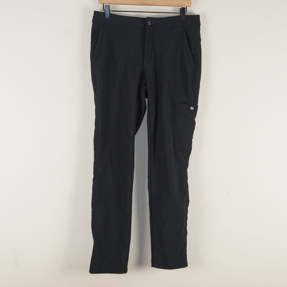 Columbia Black Fleece Lined Cargo Straight Leg Pants Womens Sz 10